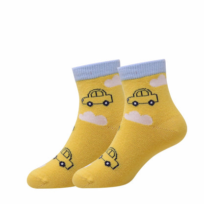 3 Pk Kids Speedy Cars Design  Cotton Socks