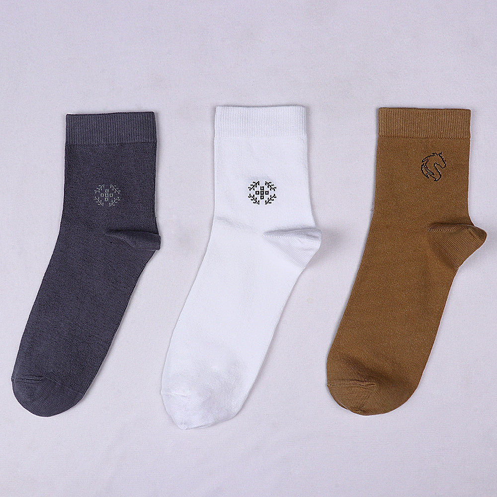 3 Pk Men's Breathable Knitted Everyday Casual Socks