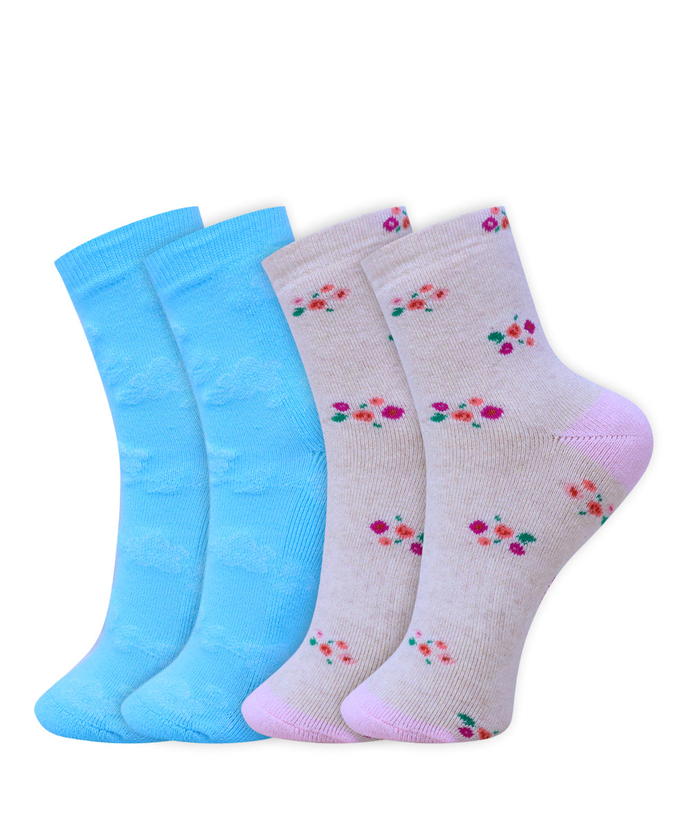 2pk Design Terry Socks