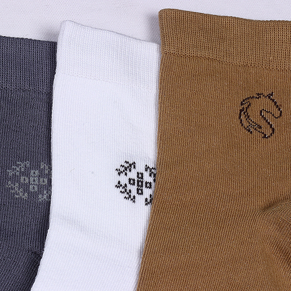 3 Pk Men's Breathable Knitted Everyday Casual Socks