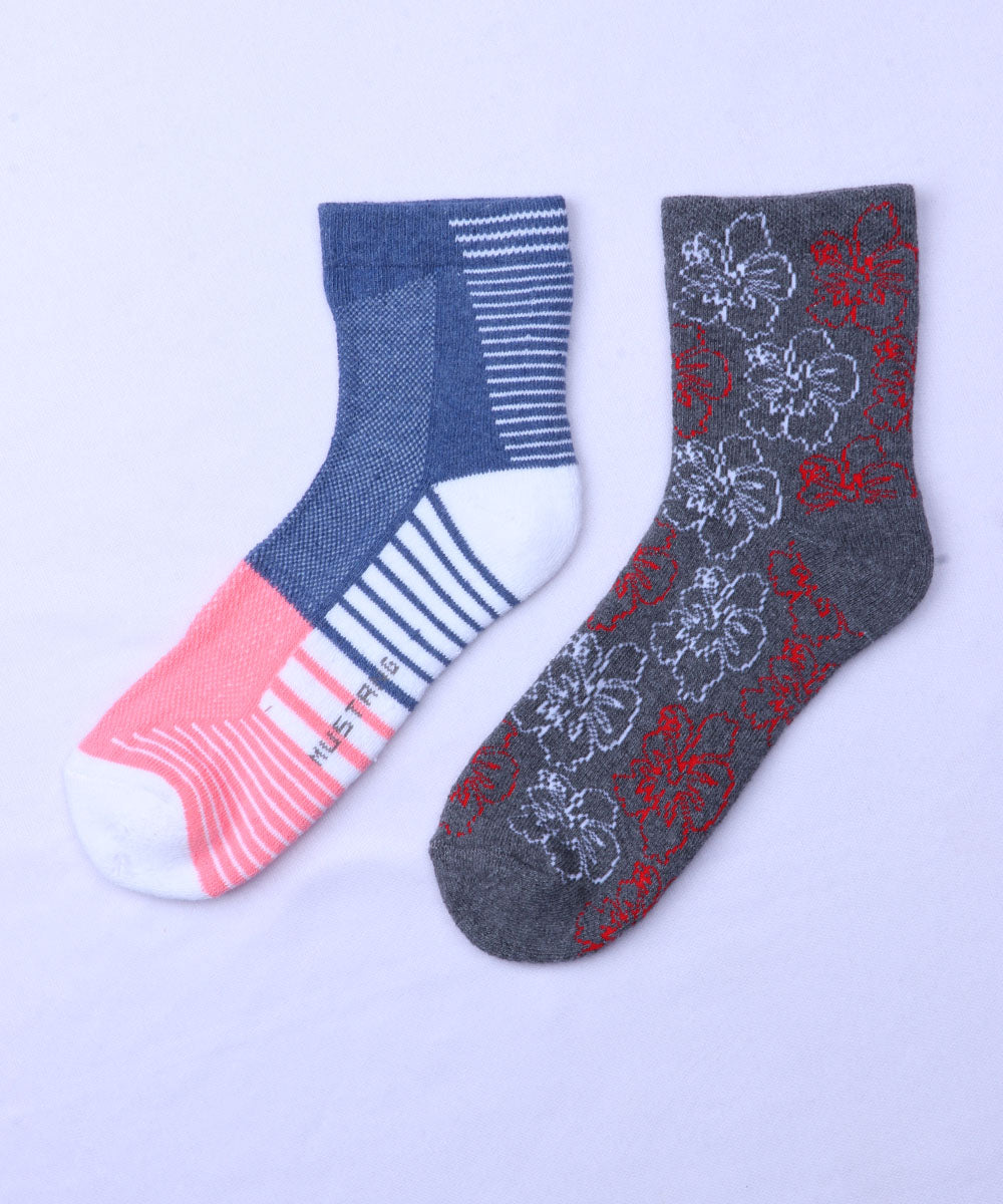 2pk Design Terry Socks