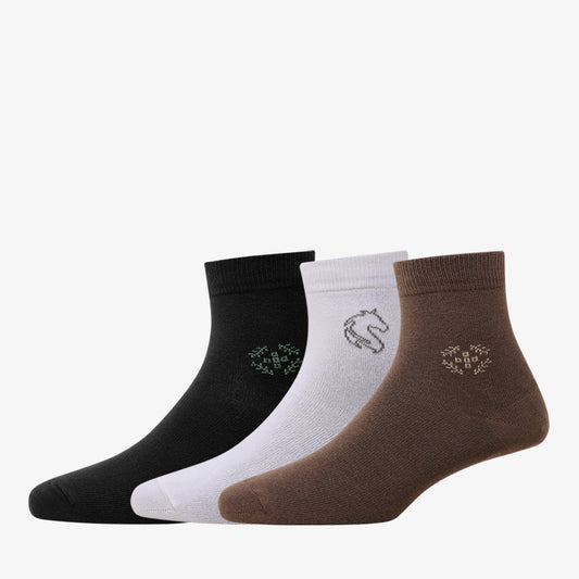 3 Pk Men's Comfortable Everyday Short Crew Socks