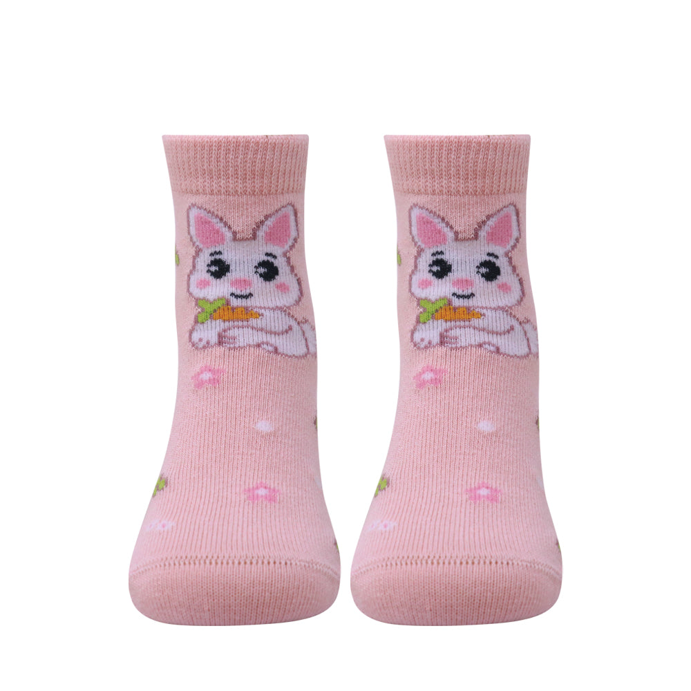 3 Pk Kids Cute Cat Design Crew Socks – Soft, Comfortable & Colorful Everyday Socks