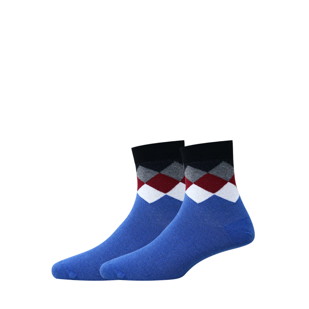 3 Pk Men’s Cotton Rich Argyle Pattern Crew Length Socks
