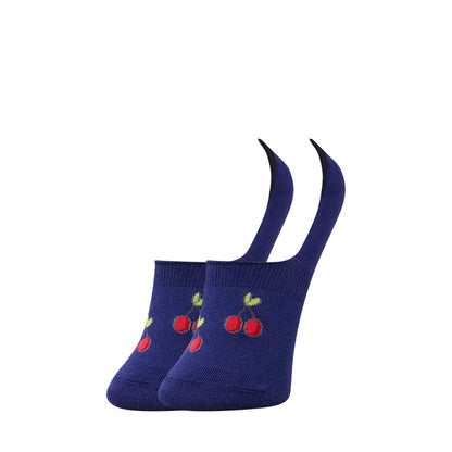3 Pk Kids Fruit Design Loafer Socks – Soft Cotton No Show Socks