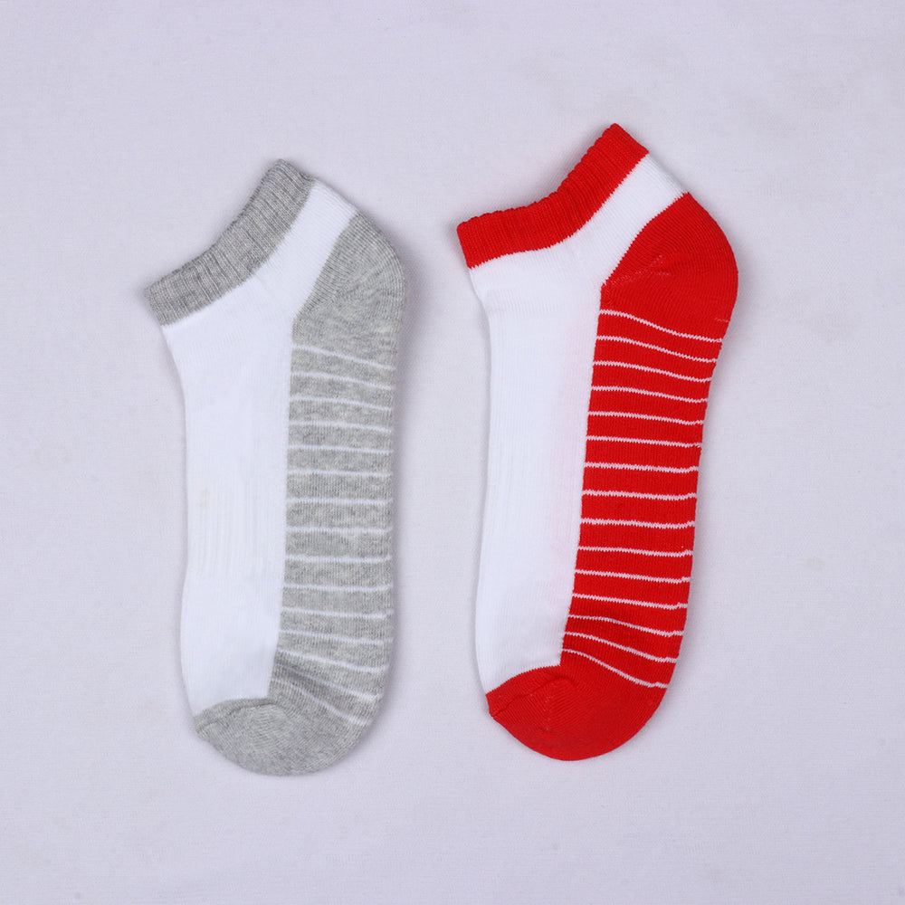 2 Pk Cotton Low Ankle Socks Combo Pack
