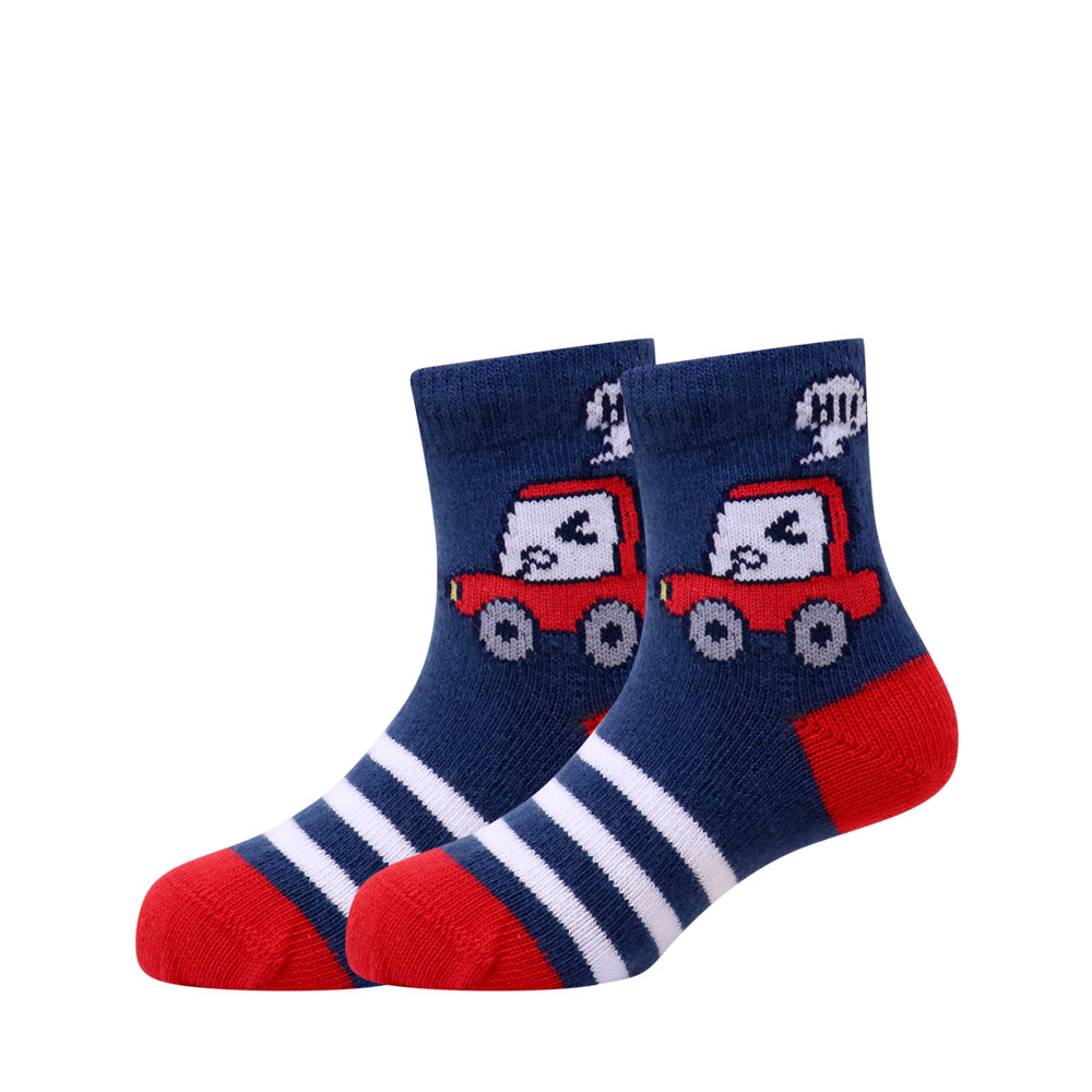 3 Pk Kids Cartoon Cotton Crew Socks