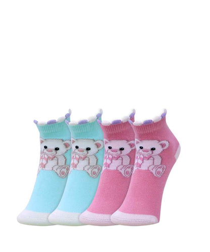 2pk Teddy Design  Socks