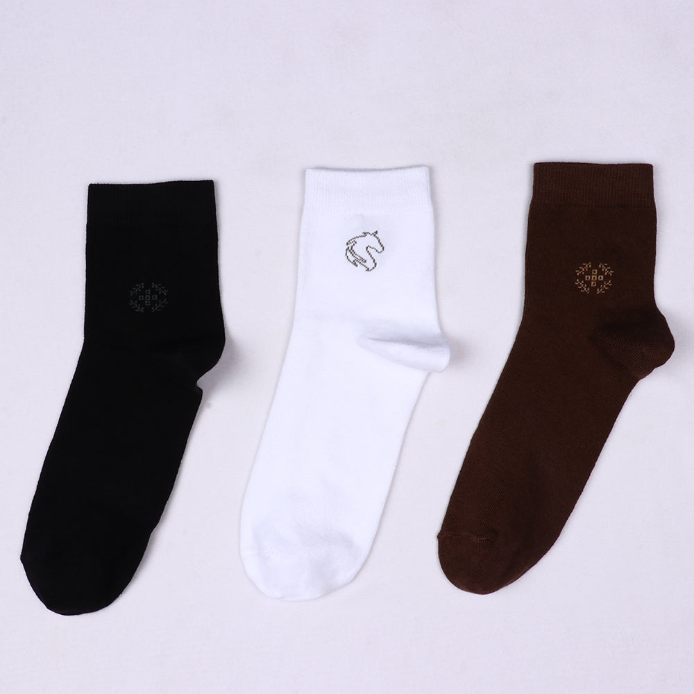 3 Pk Men's Comfortable Everyday Short Crew Socks