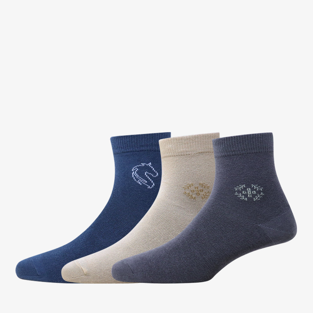 3 Pk Men's Breathable Knitted Soft Casual Socks