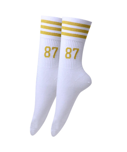 3pk Ribbed Tennis Design Socks