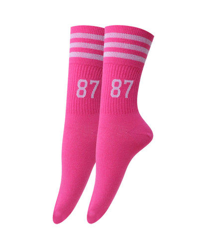 3pk Ribbed Tennis Design Socks