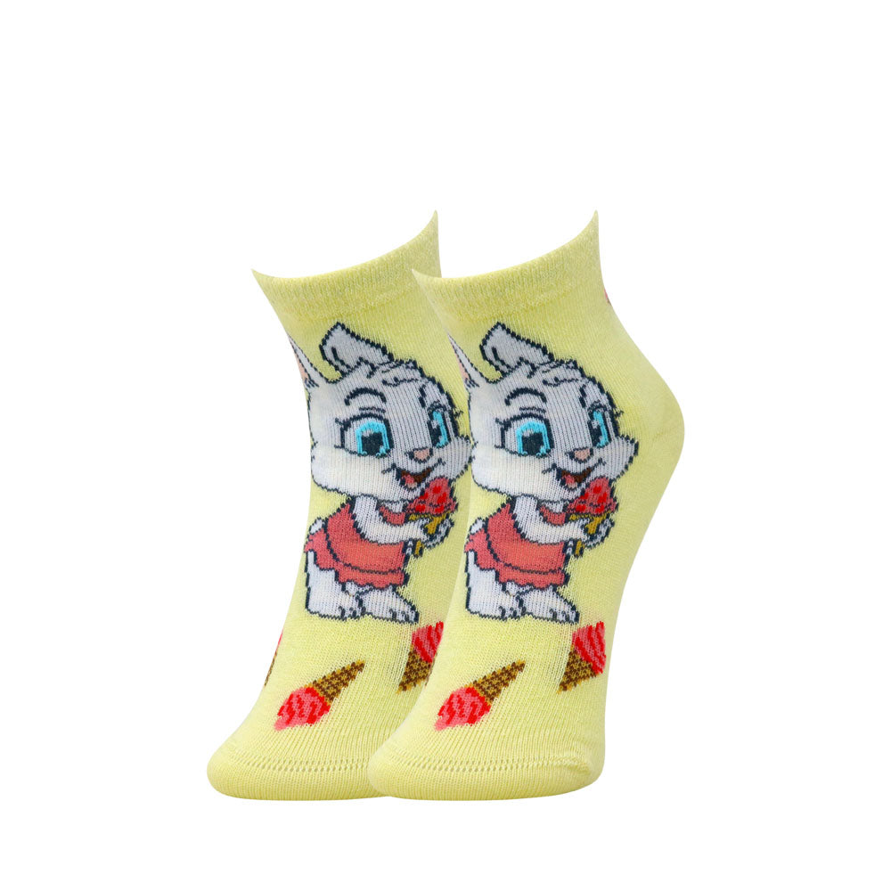 3pk Kids' Fun Printed Short Length Socks