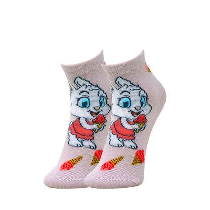 3pk Kids' Bunny Short Length Socks