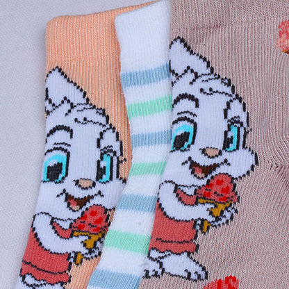 3pk Kids' Bunny Short Length Socks