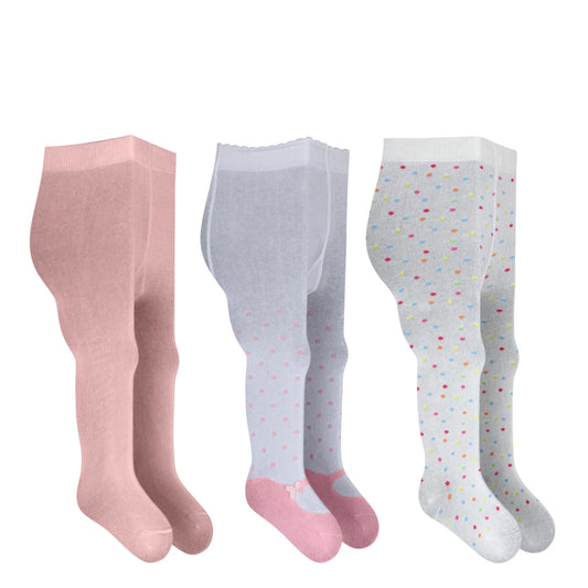 3 Pk Premium Girls Stretchable Cotton Tights