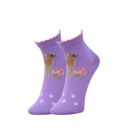 3pk Kids' Cartoon Design Socks