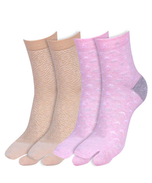 2pk Self Design Angutha Socks