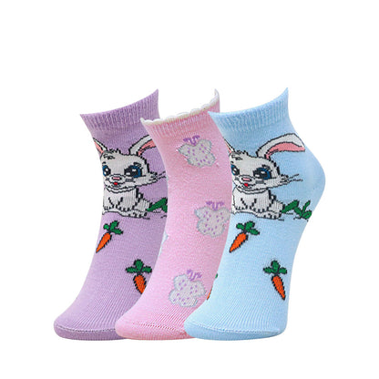 3pk Kids' Cartoon Design Socks