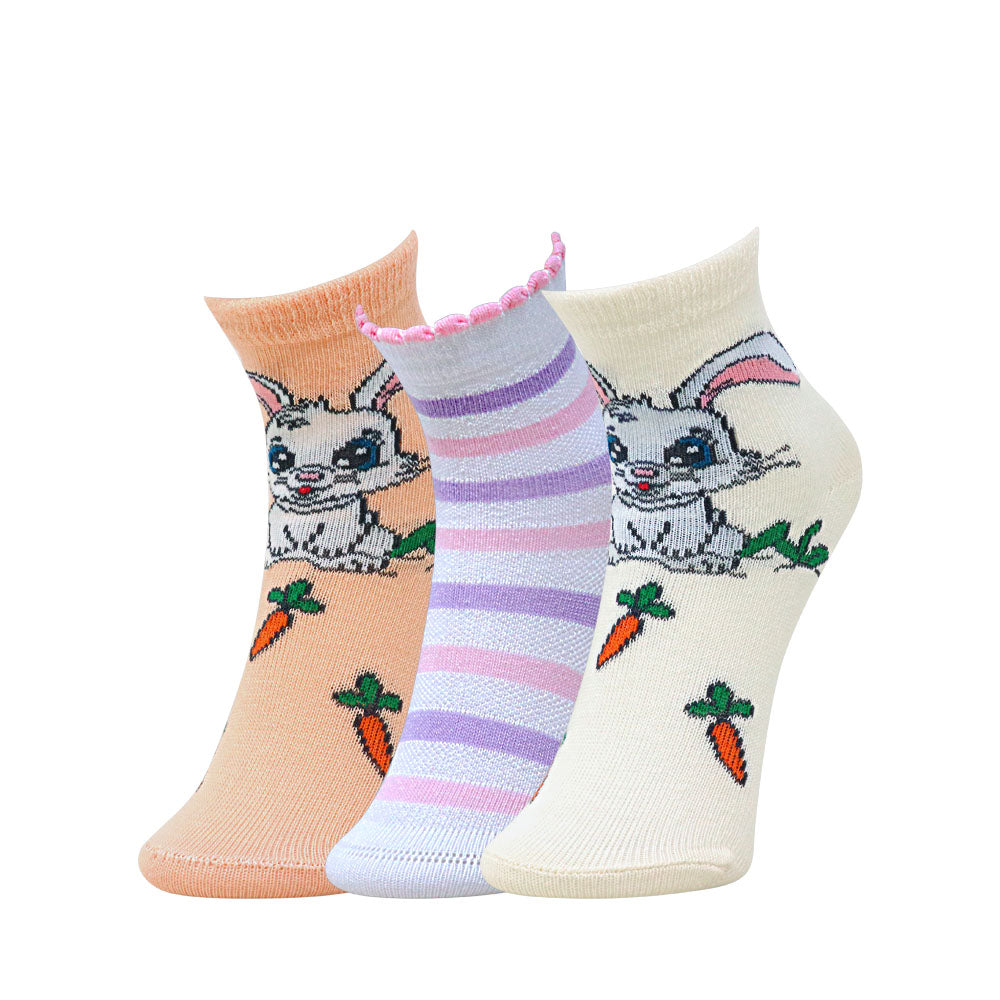 3pk Kids' Cartoon Design Socks