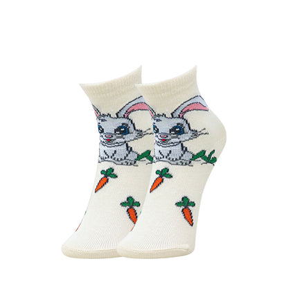 3pk Kids' Cartoon Design Socks