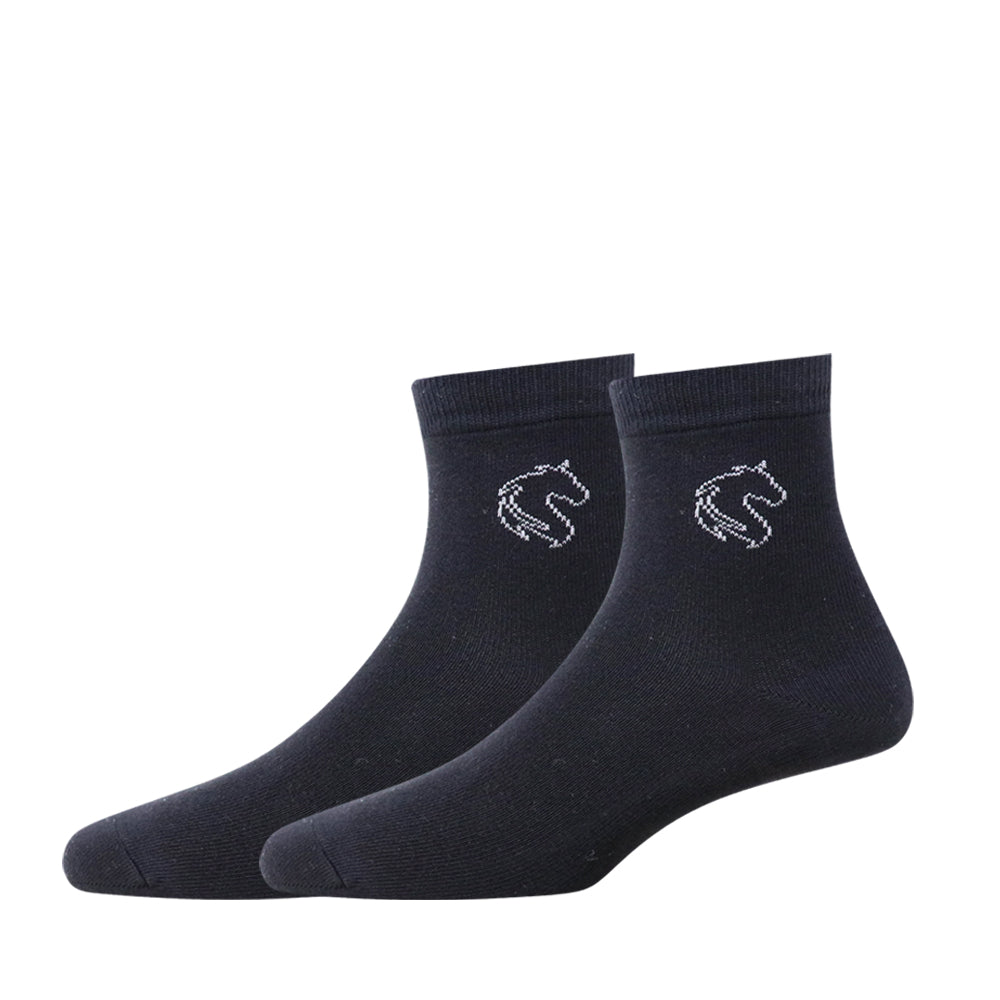 3 Pk Men's Premium Cotton Blend Solid Colour Socks