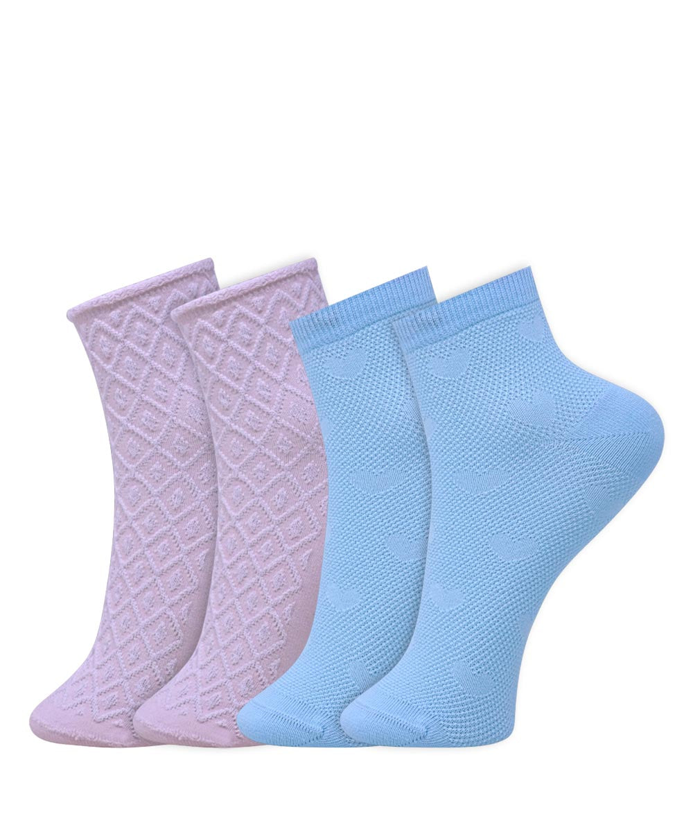 2pk Self Design Socks