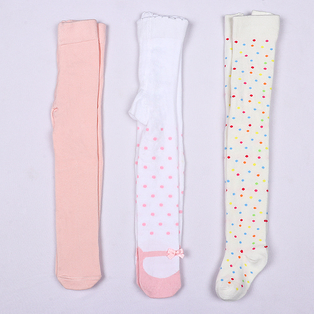 3 Pk Premium Girls Stretchable Cotton Tights