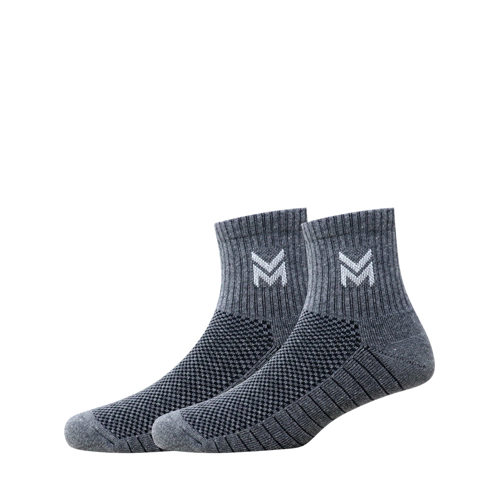 1 Pk Mustang Men’s Sports Socks – Grey & Black Textured Athletic Socks