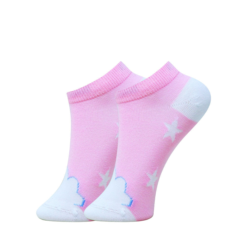 3pk Kids’ Colorful Geometric & Pastel Ankle Socks