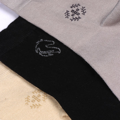3 Pk Men's Premium Cotton Blend Solid Colour Socks