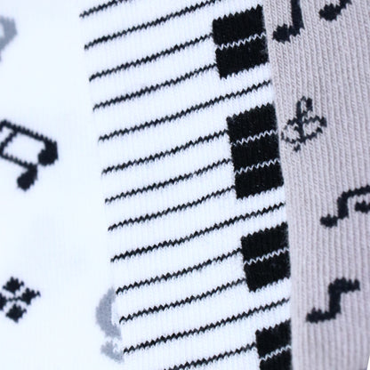 3 Pk Mustang Pepe Jeans Men’s Music & Piano Printed Ankle Socks