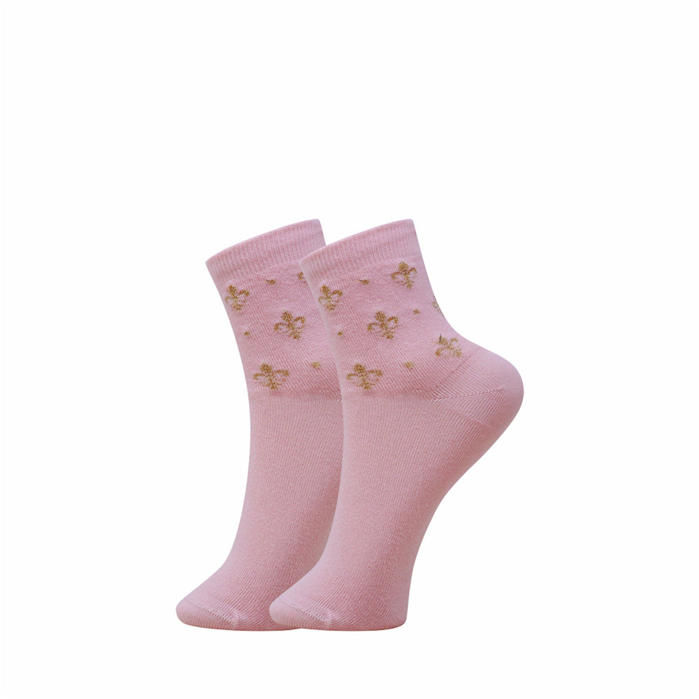 5 Pk Women’s Pastel Floral Print  Socks