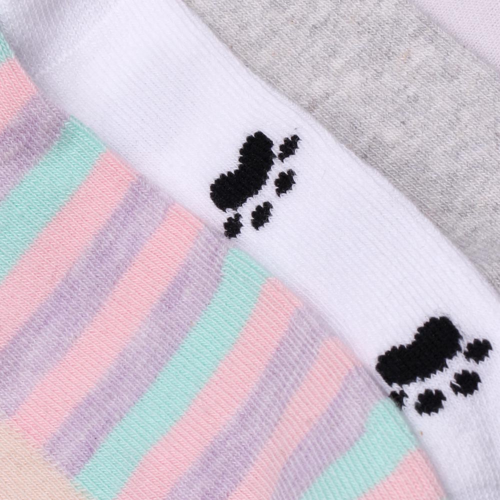 3 Pk Ladies Mix Design Print Socks
