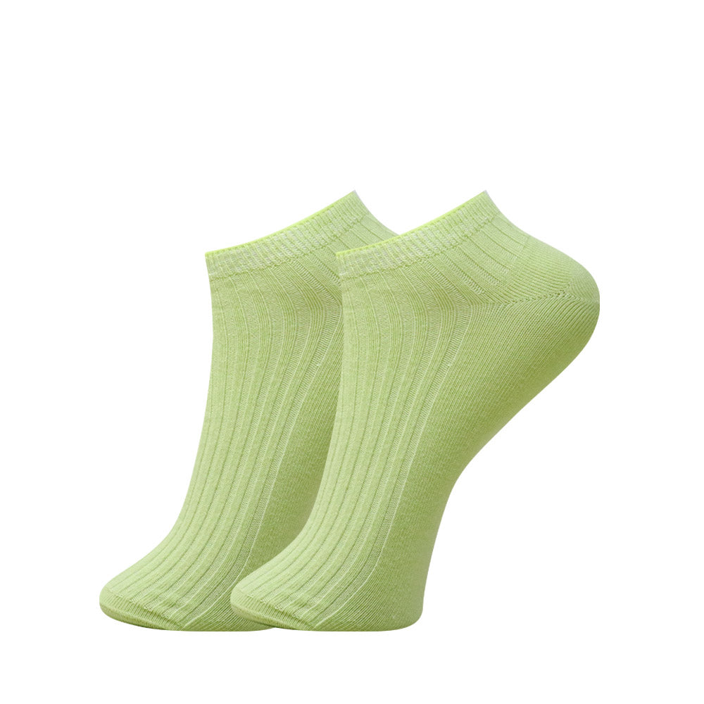 3 Pk Mustang Girls' Premium Cotton Ribbed No Show Socks