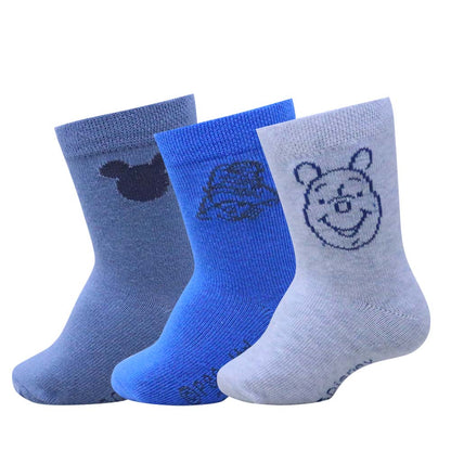 3pk Kids' Cartoon Character Socks