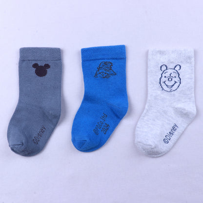 3pk Kids' Cartoon Character Socks