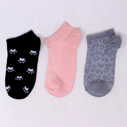 3 Pk Ladies Mix Design Print Socks