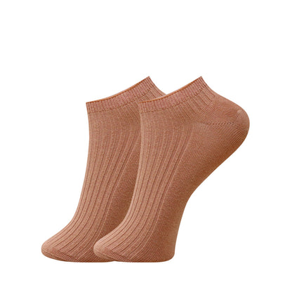3 Pk Mustang Girls' Premium Cotton Ribbed No Show Socks