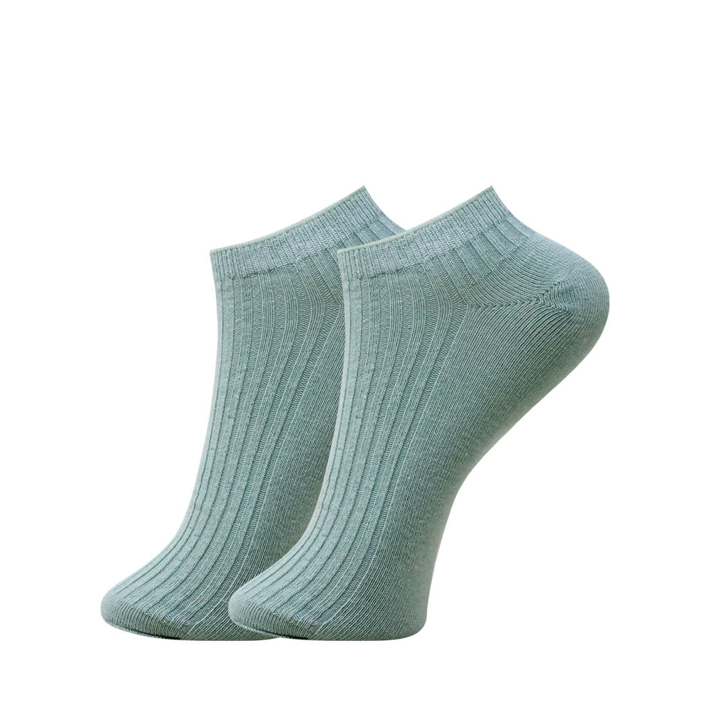 3 Pk Mustang Girls' Premium Cotton Ribbed No Show Socks