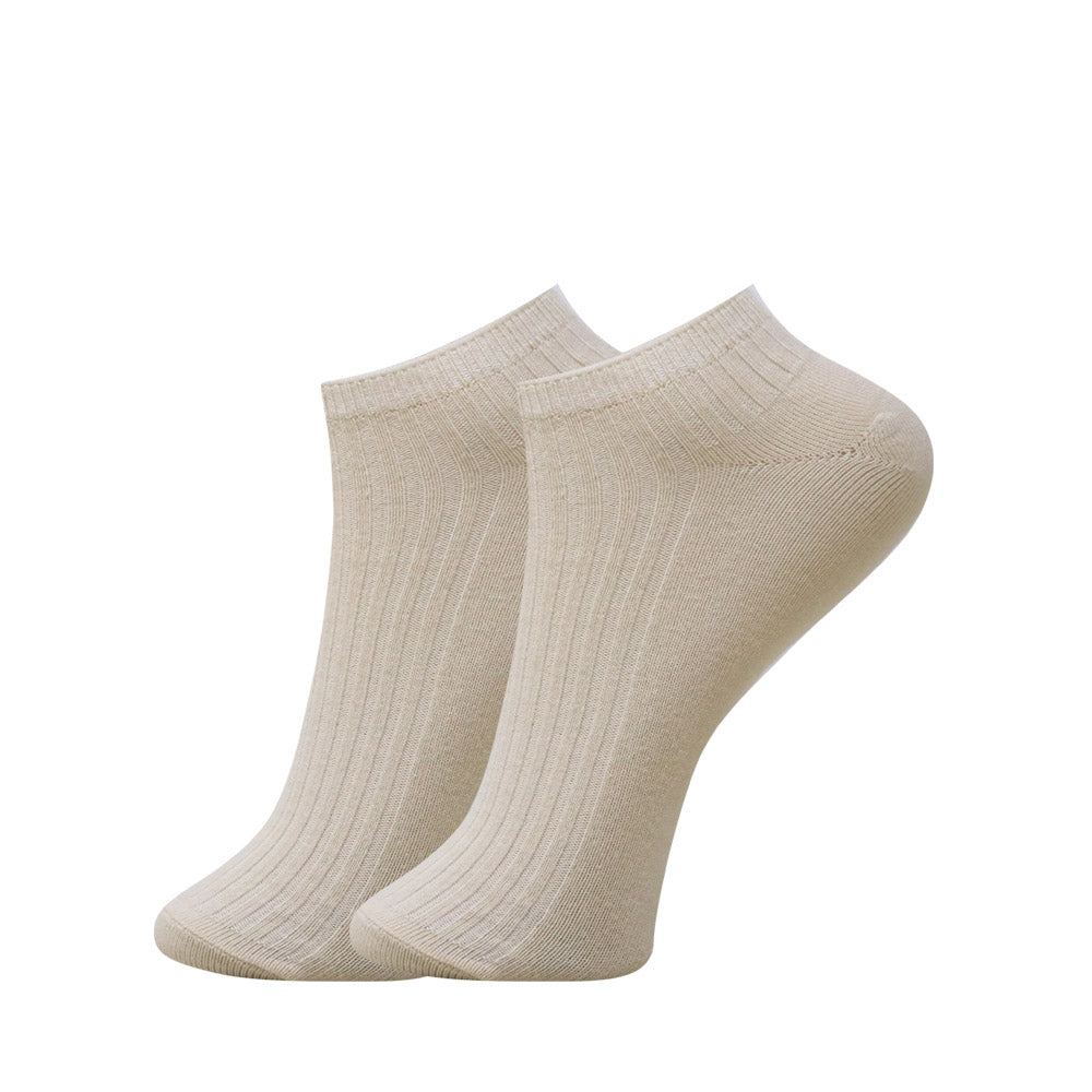 3 Pk Mustang Girls' Premium Cotton Ribbed No Show Socks