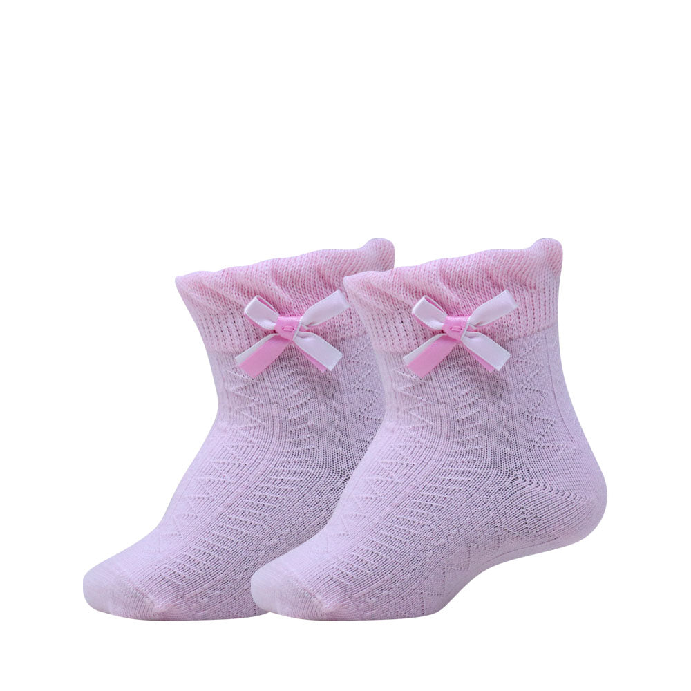 3pk Kids' Fancy Bow Design Socks