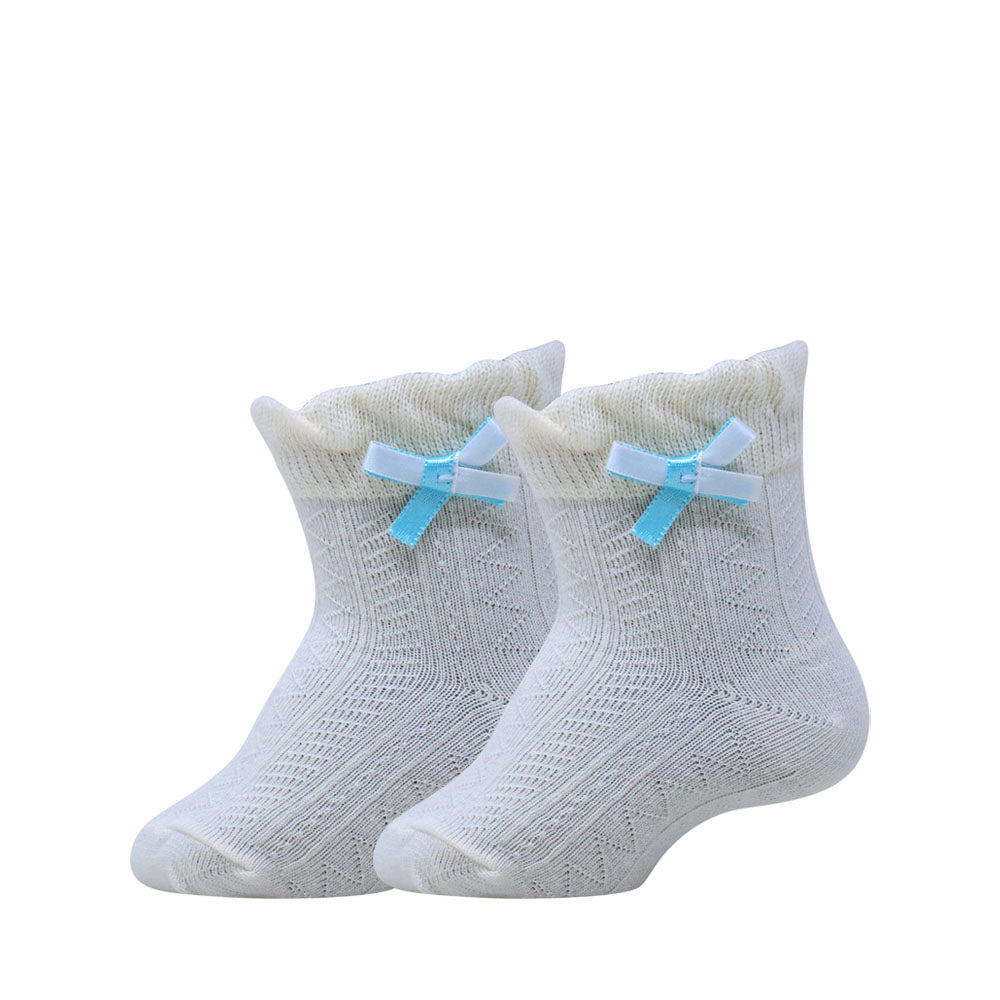 3pk Kids' Fancy Bow Design Socks