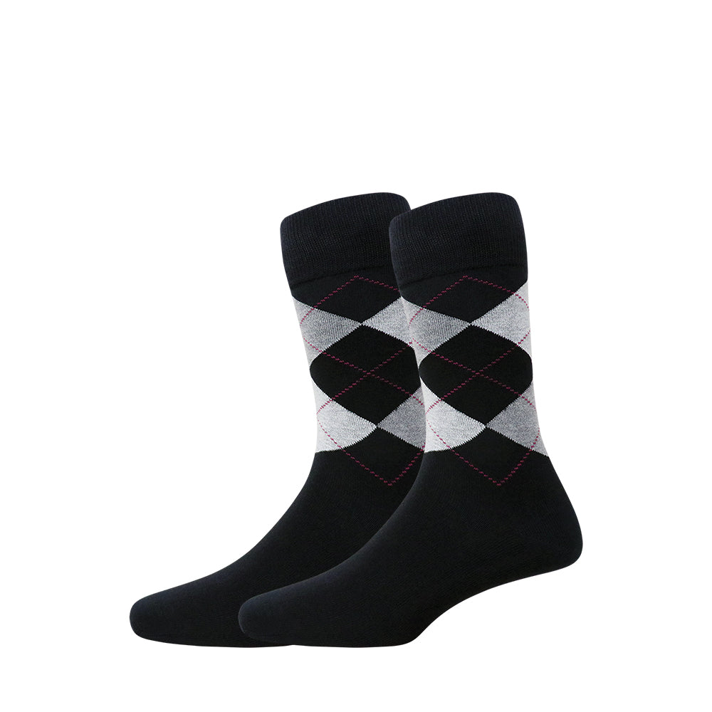 5 Pk Men's Classic Argyle Men’s Crew Socks