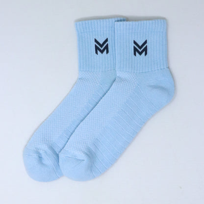 1 Pk Mustang Men’s Sports  Socks – Light Blue Breathable Athletic Socks