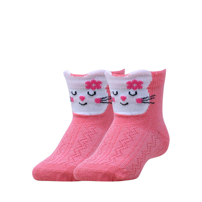 3pk Kids' Cartoon Design Socks