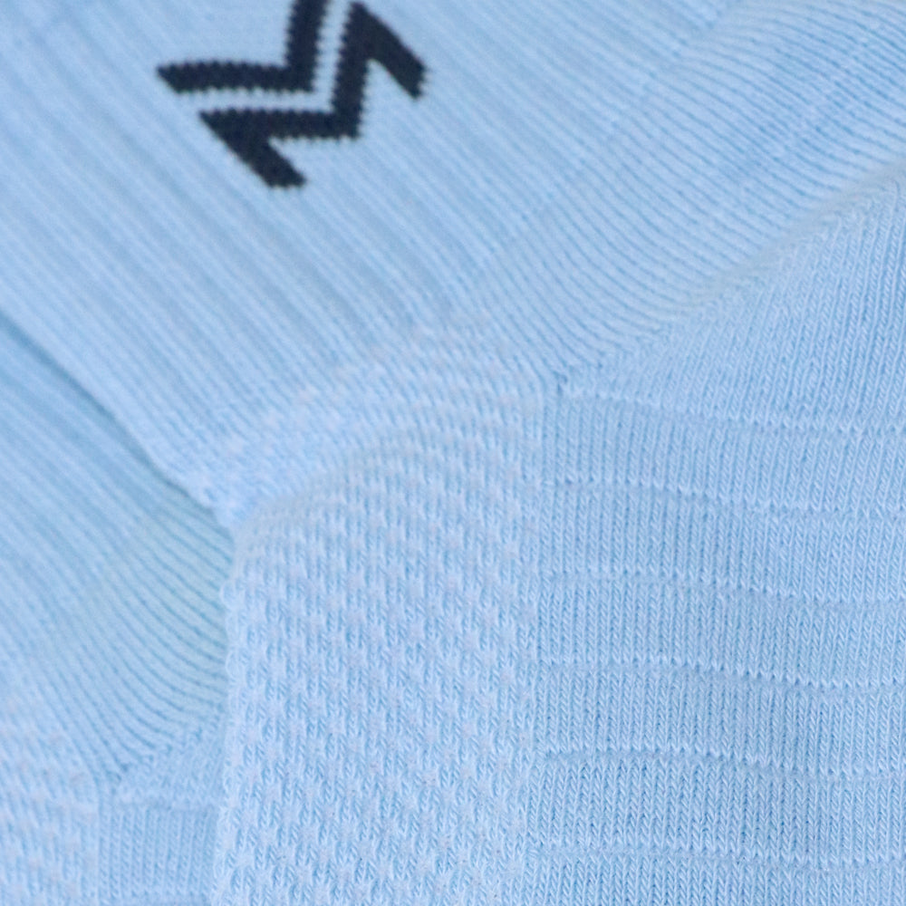 1 Pk Mustang Men’s Sports  Socks – Light Blue Breathable Athletic Socks