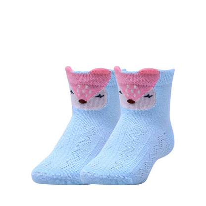 3pk Kids' Cartoon Design Socks