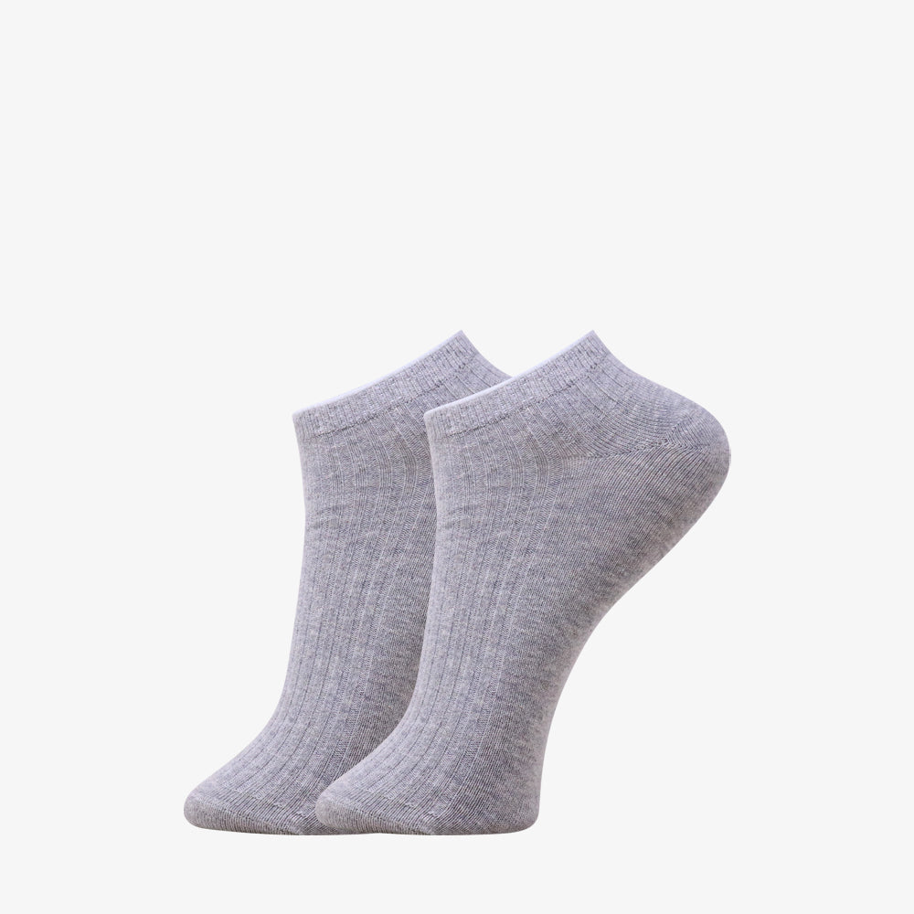 3 Pk Mustang Girls' Premium Cotton Ribbed No Show Socks