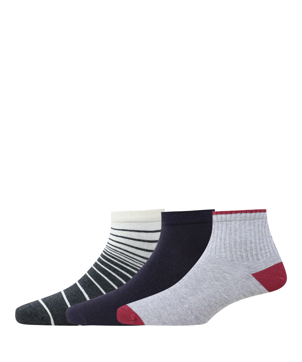 3pk Cotton Rich Design Combo Socks